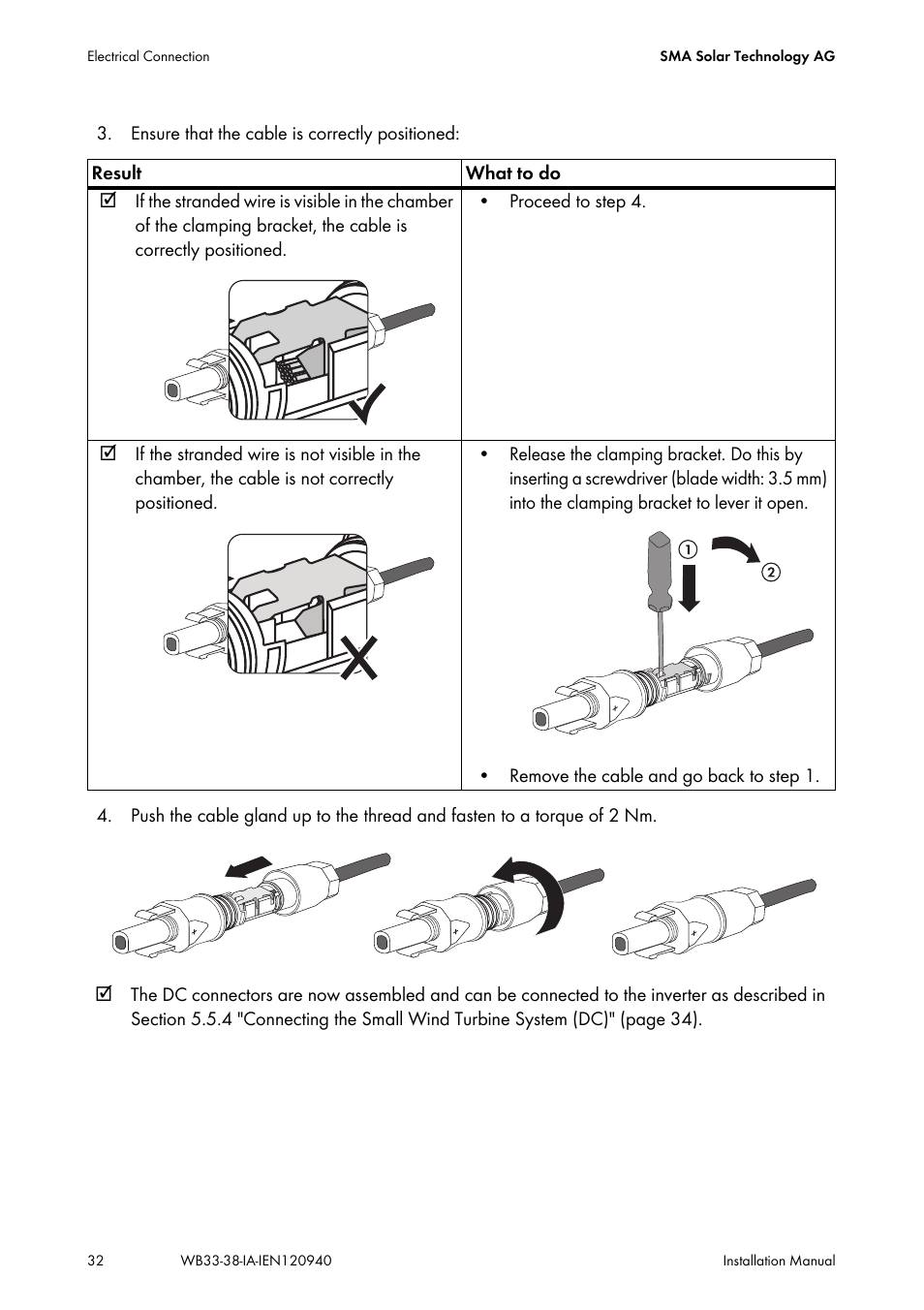 SMA WB 3300-11 Installation User Manual | Page 32 / 80