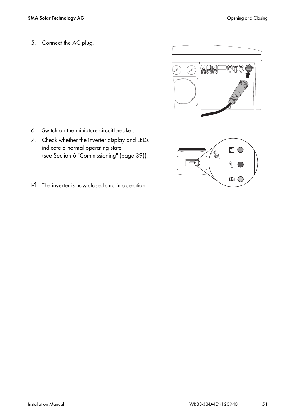 SMA WB 3300-11 Installation User Manual | Page 51 / 80