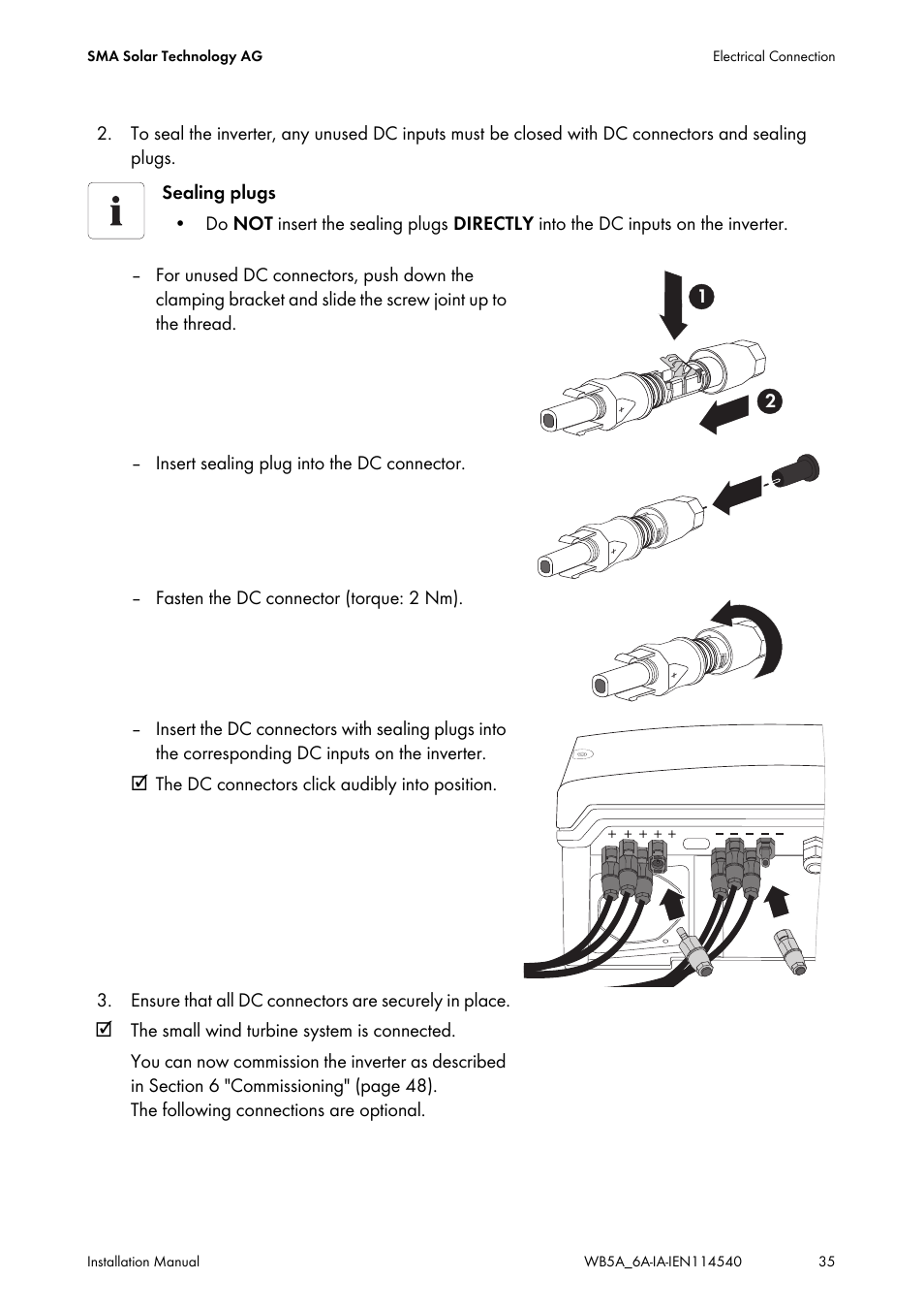 SMA WB 5000A-11 Installation User Manual | Page 35 / 88