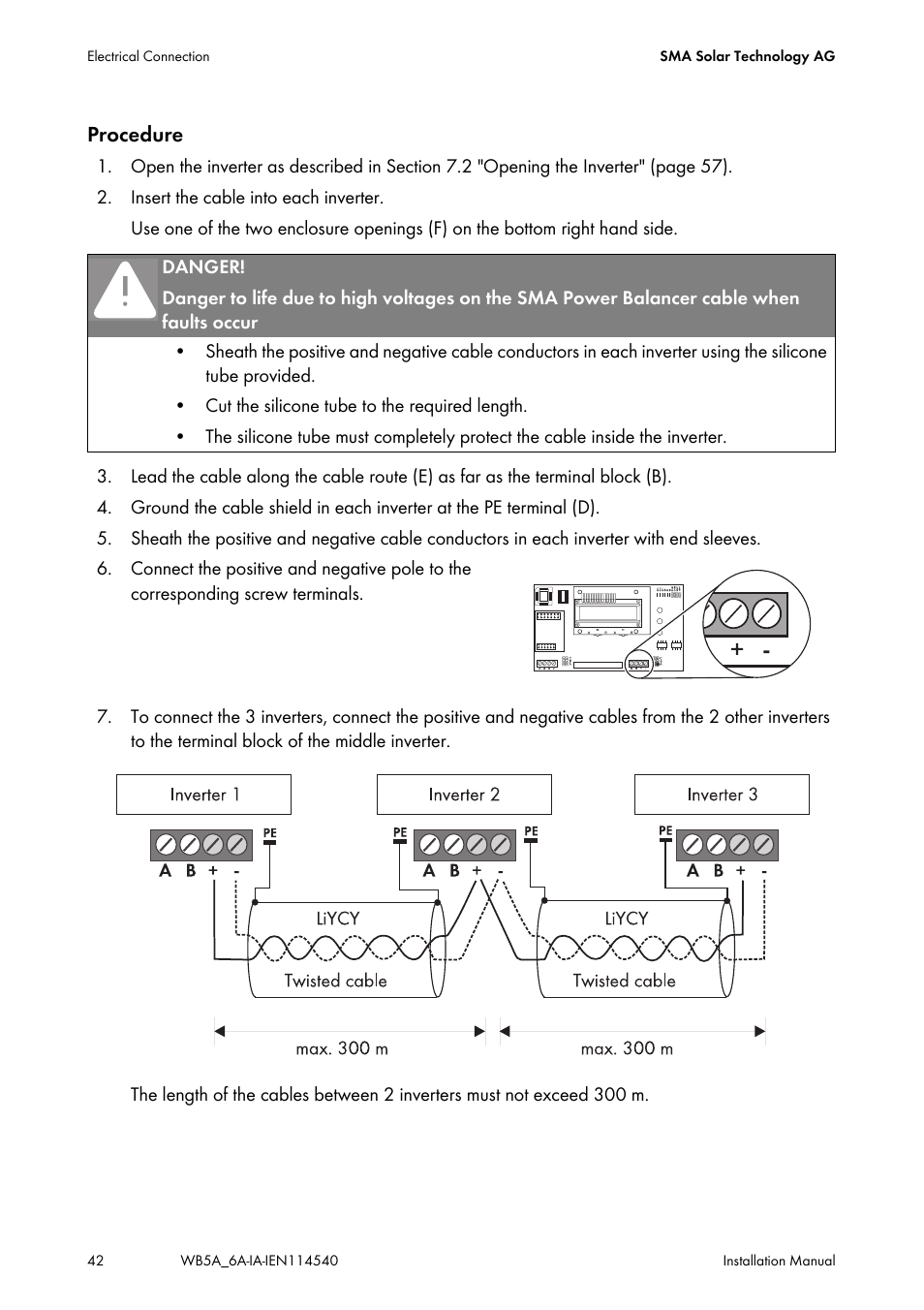 SMA WB 5000A-11 Installation User Manual | Page 42 / 88