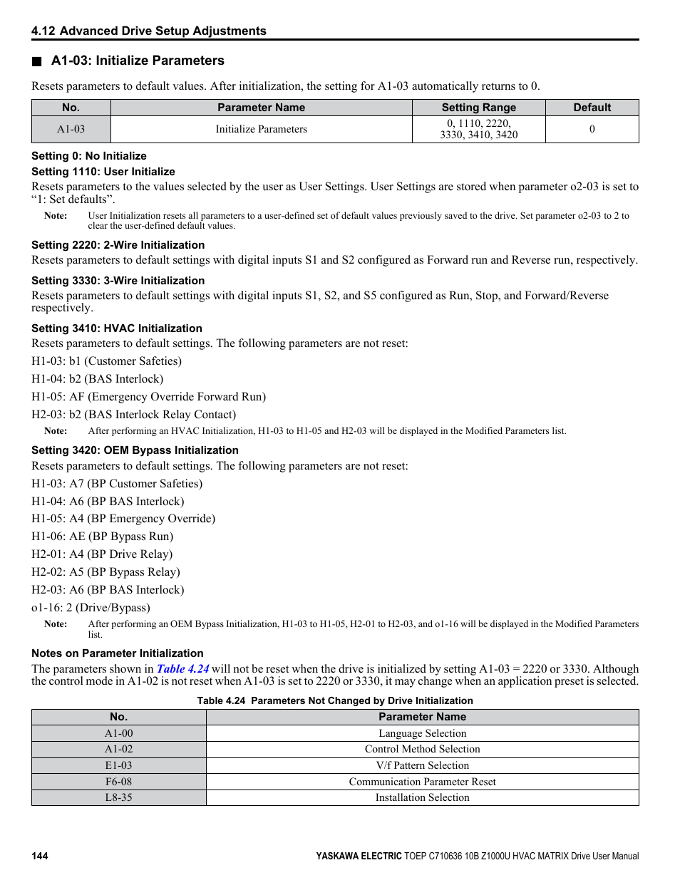 Yaskawa Z1000U User Manual | Page 144 / 378