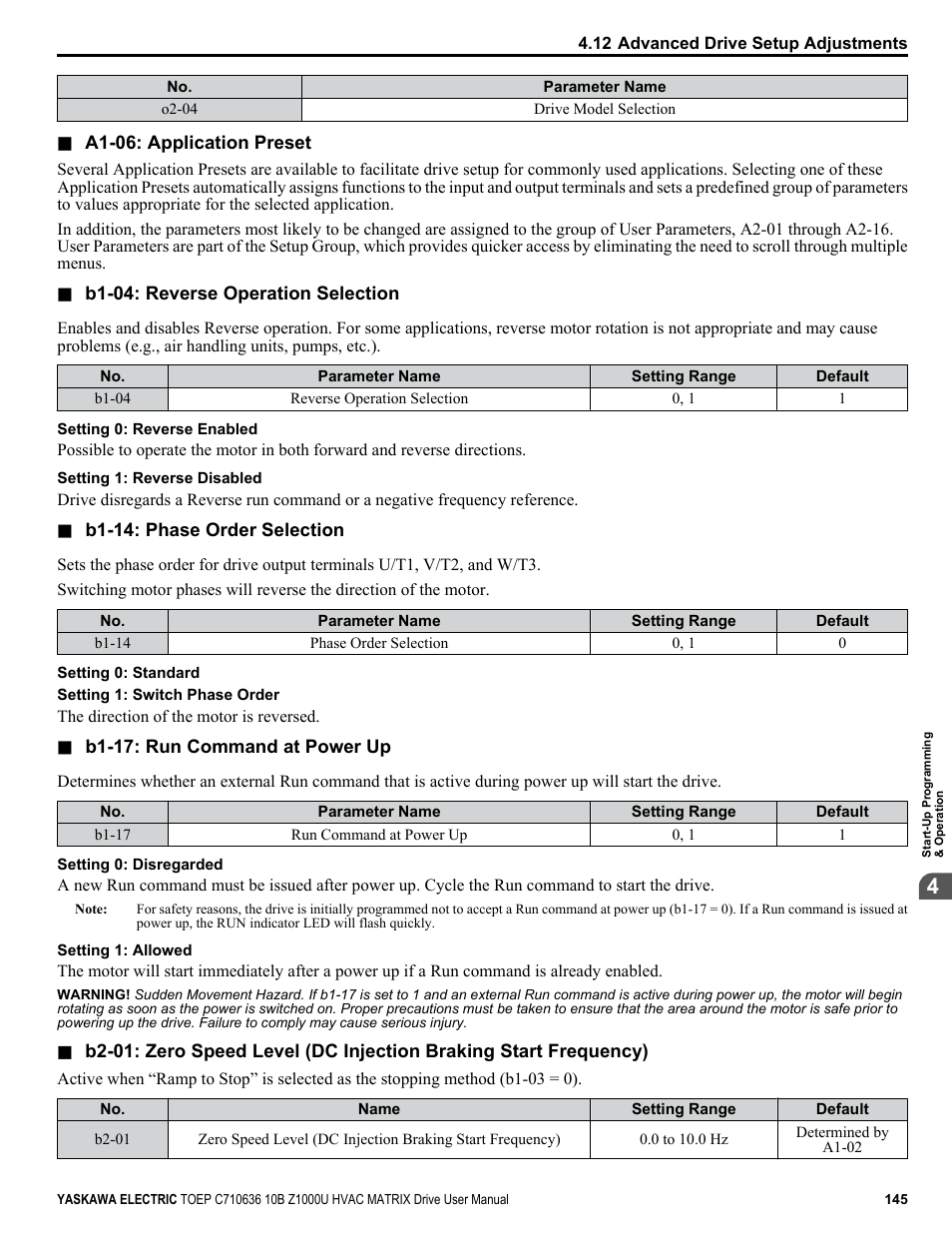 Yaskawa Z1000U User Manual | Page 145 / 378