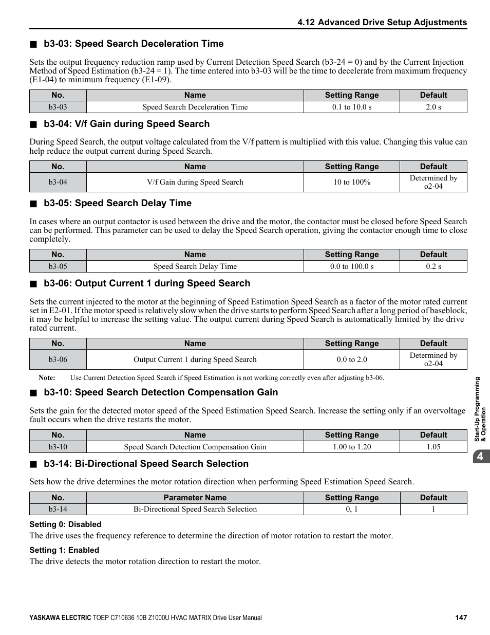 Yaskawa Z1000U User Manual | Page 147 / 378