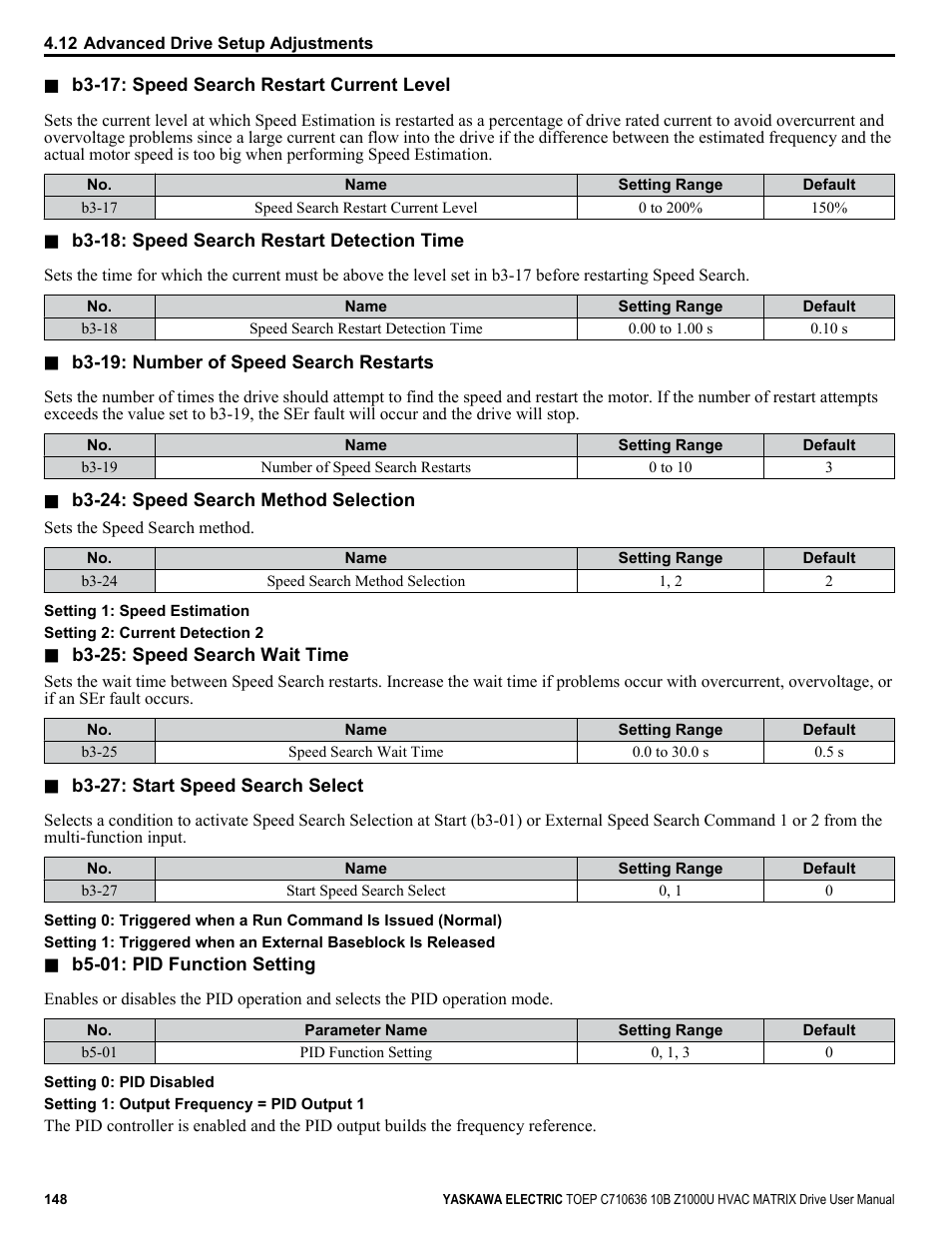 Yaskawa Z1000U User Manual | Page 148 / 378