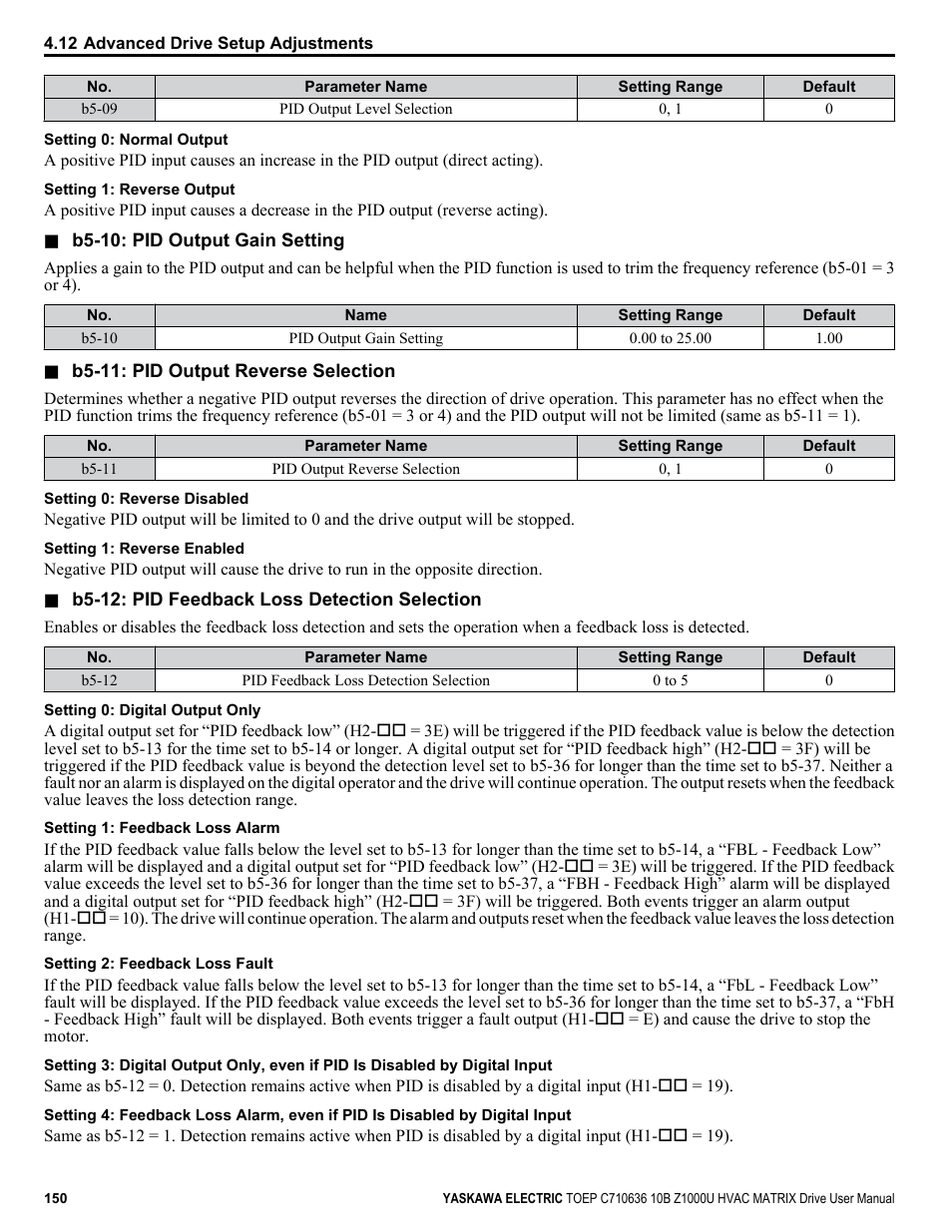 Yaskawa Z1000U User Manual | Page 150 / 378