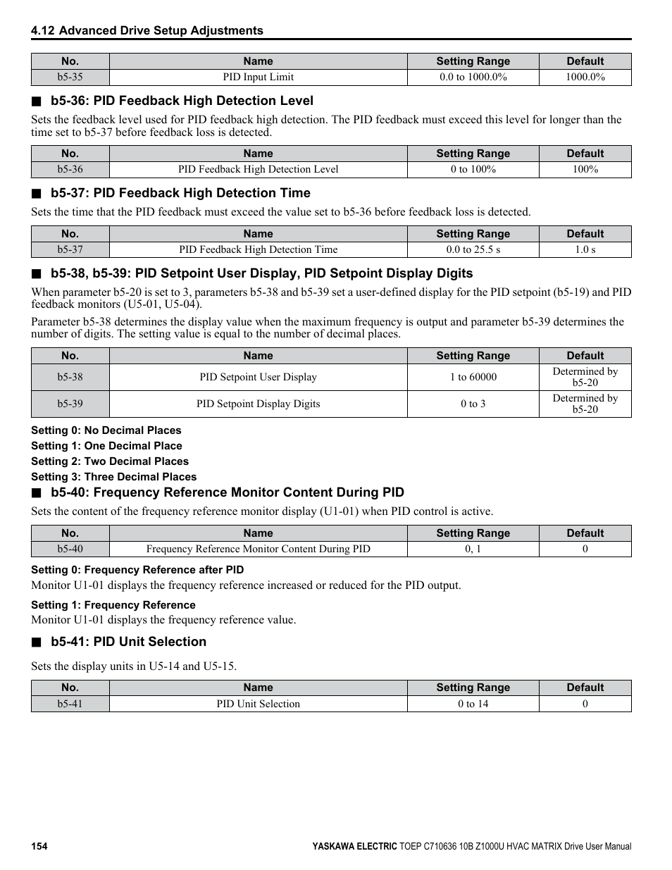 Yaskawa Z1000U User Manual | Page 154 / 378