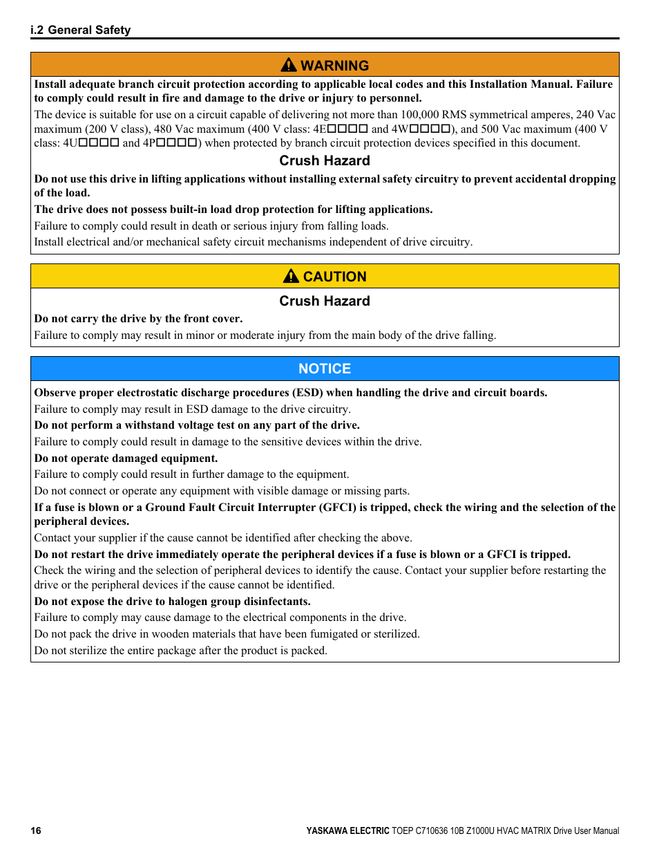 Yaskawa Z1000U User Manual | Page 16 / 378