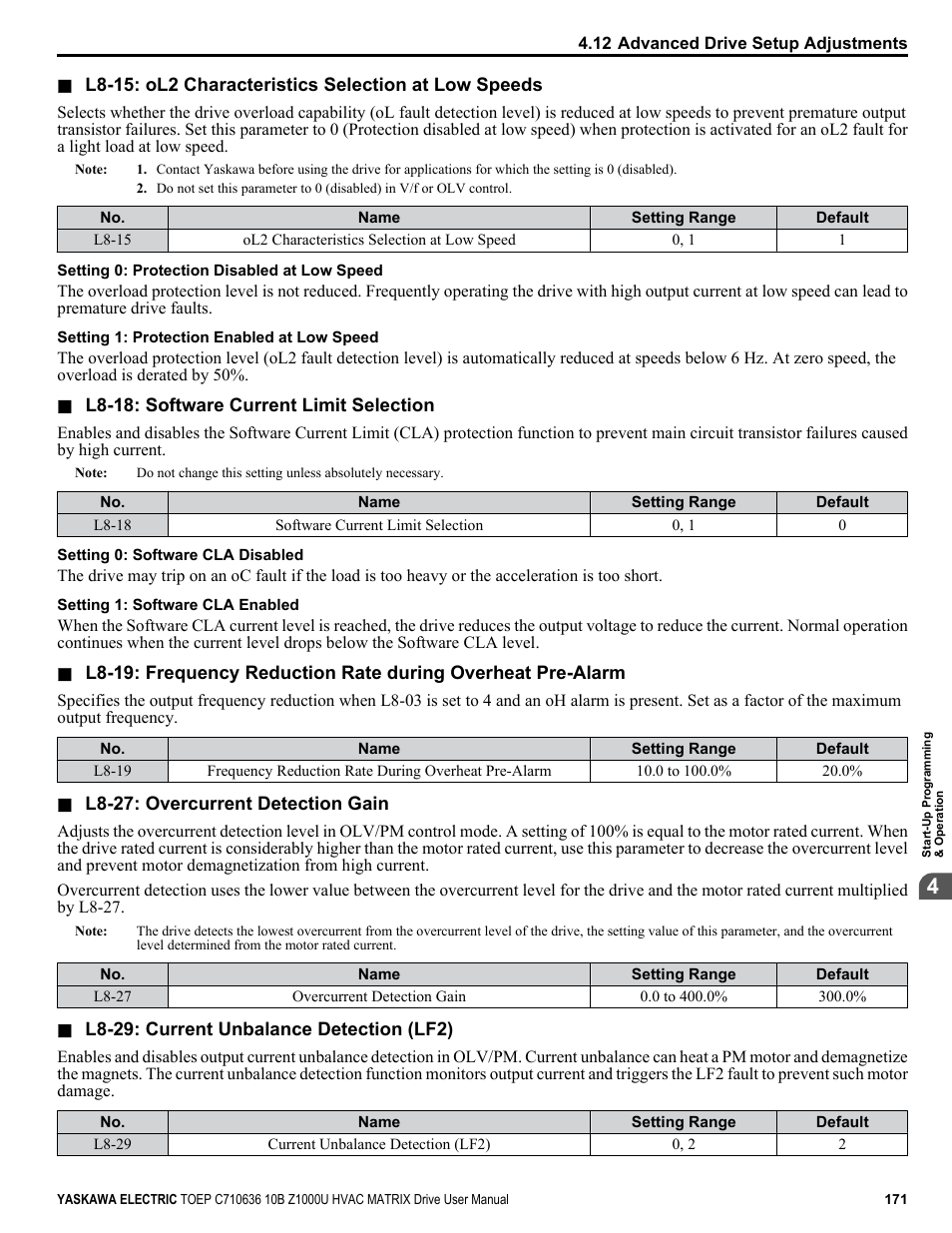 Yaskawa Z1000U User Manual | Page 171 / 378