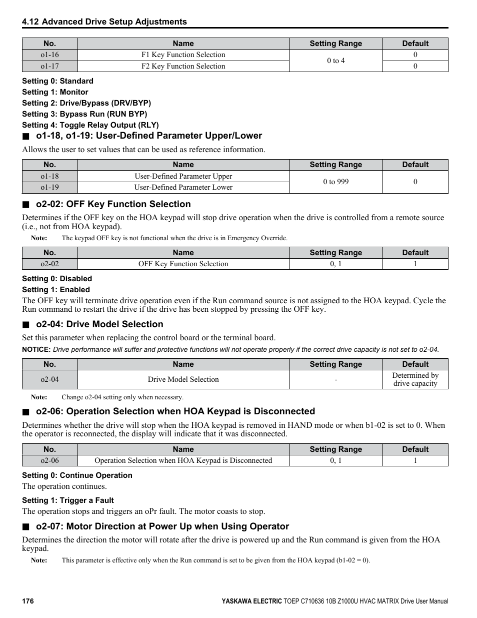 Yaskawa Z1000U User Manual | Page 176 / 378