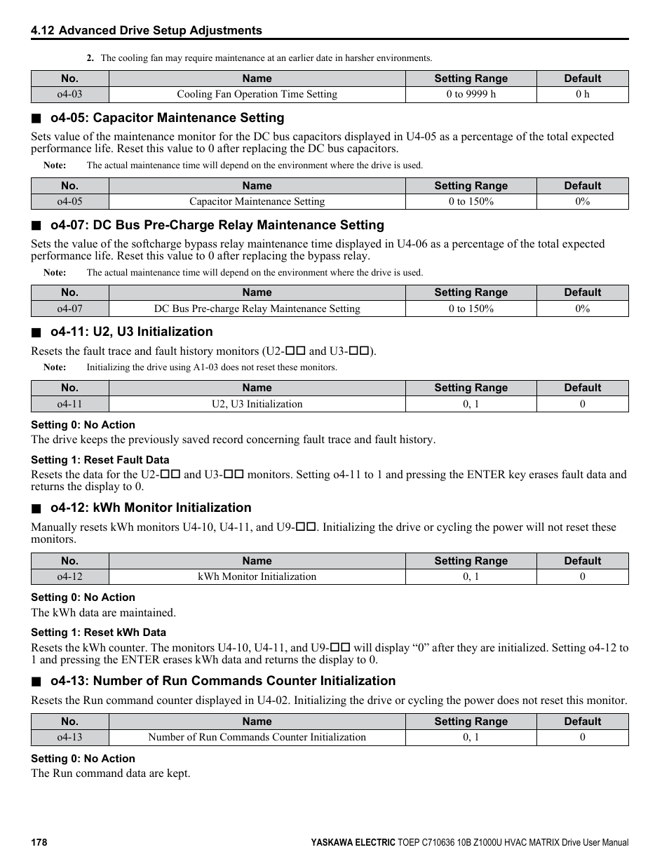 Yaskawa Z1000U User Manual | Page 178 / 378