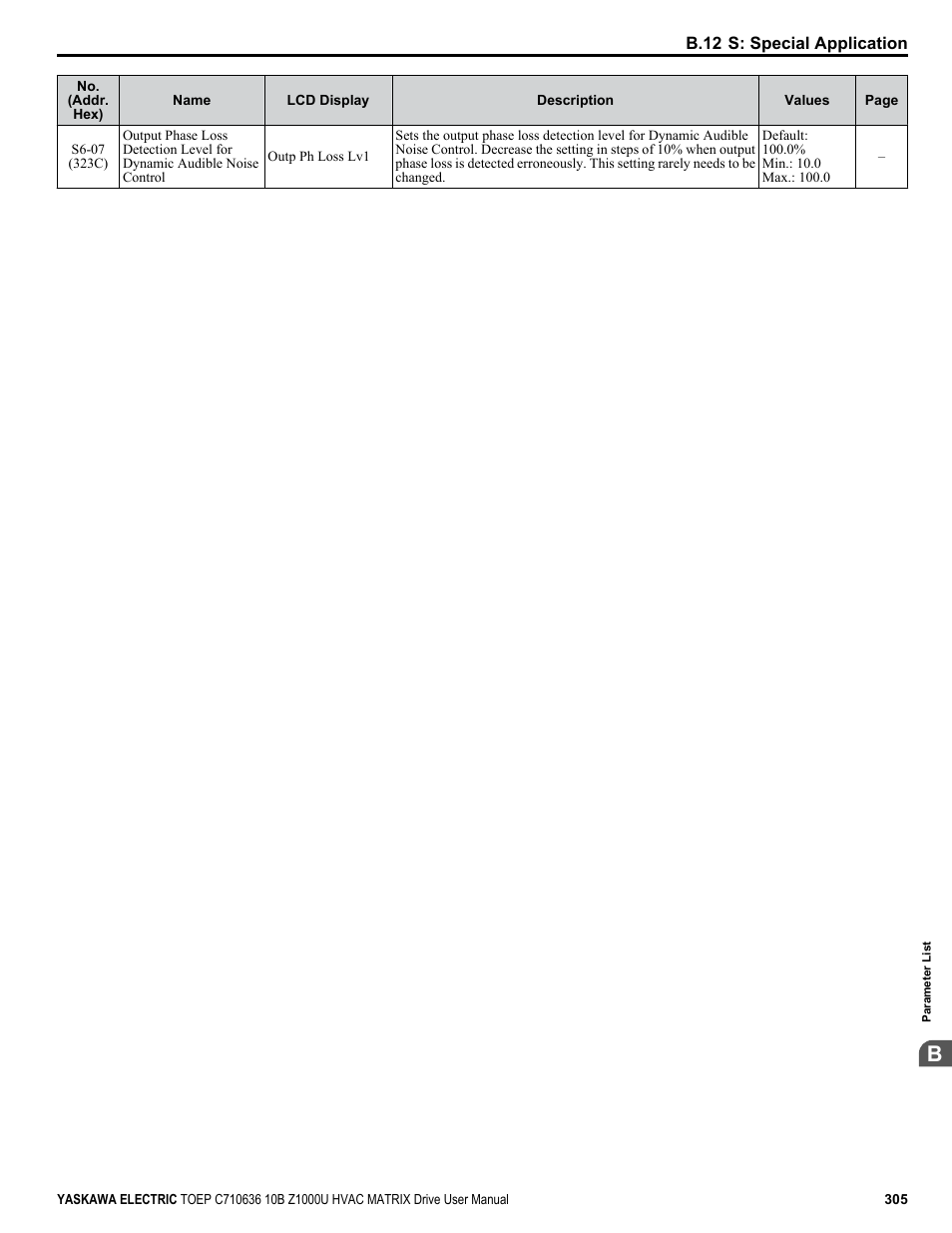 Yaskawa Z1000U User Manual | Page 305 / 378