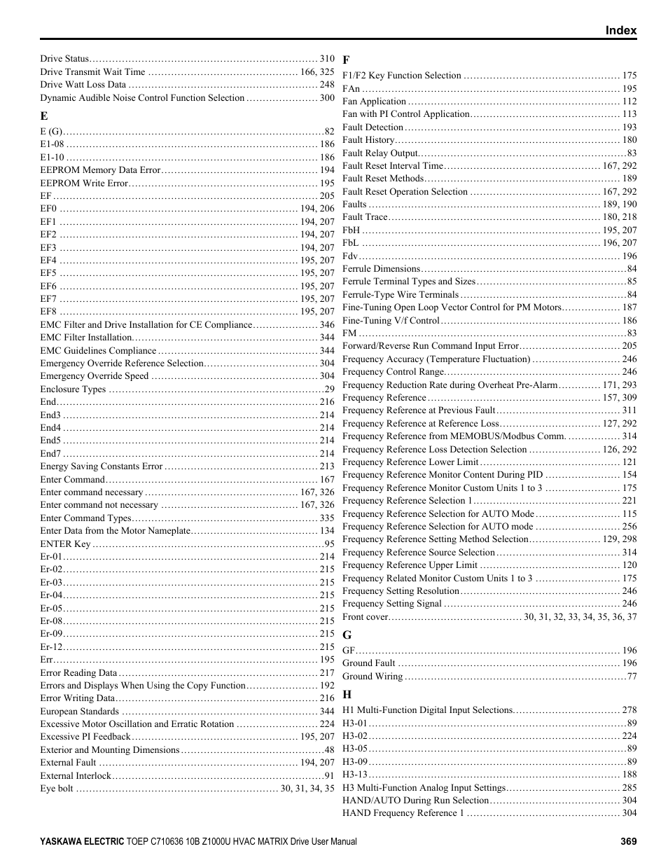 Yaskawa Z1000U User Manual | Page 369 / 378