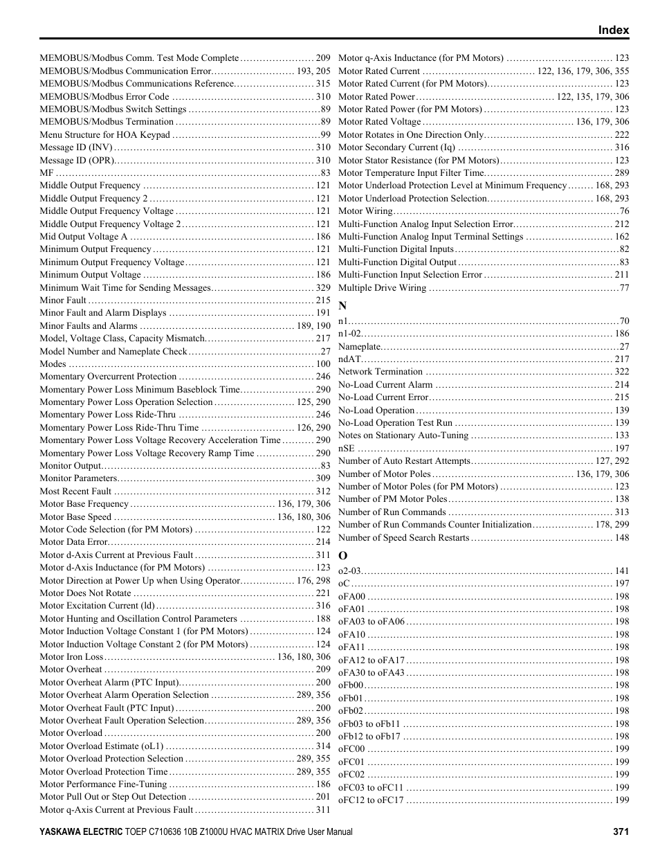 Yaskawa Z1000U User Manual | Page 371 / 378