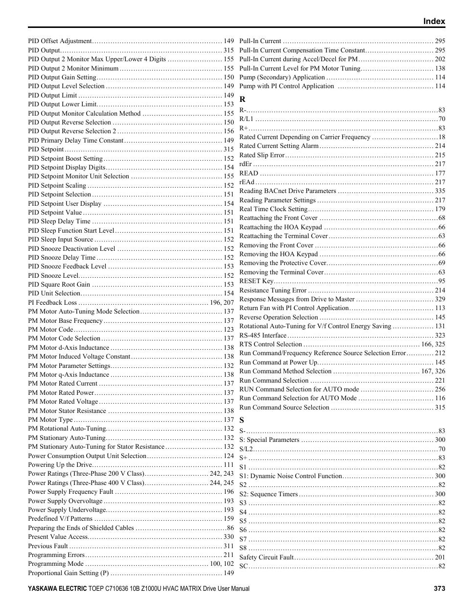 Yaskawa Z1000U User Manual | Page 373 / 378