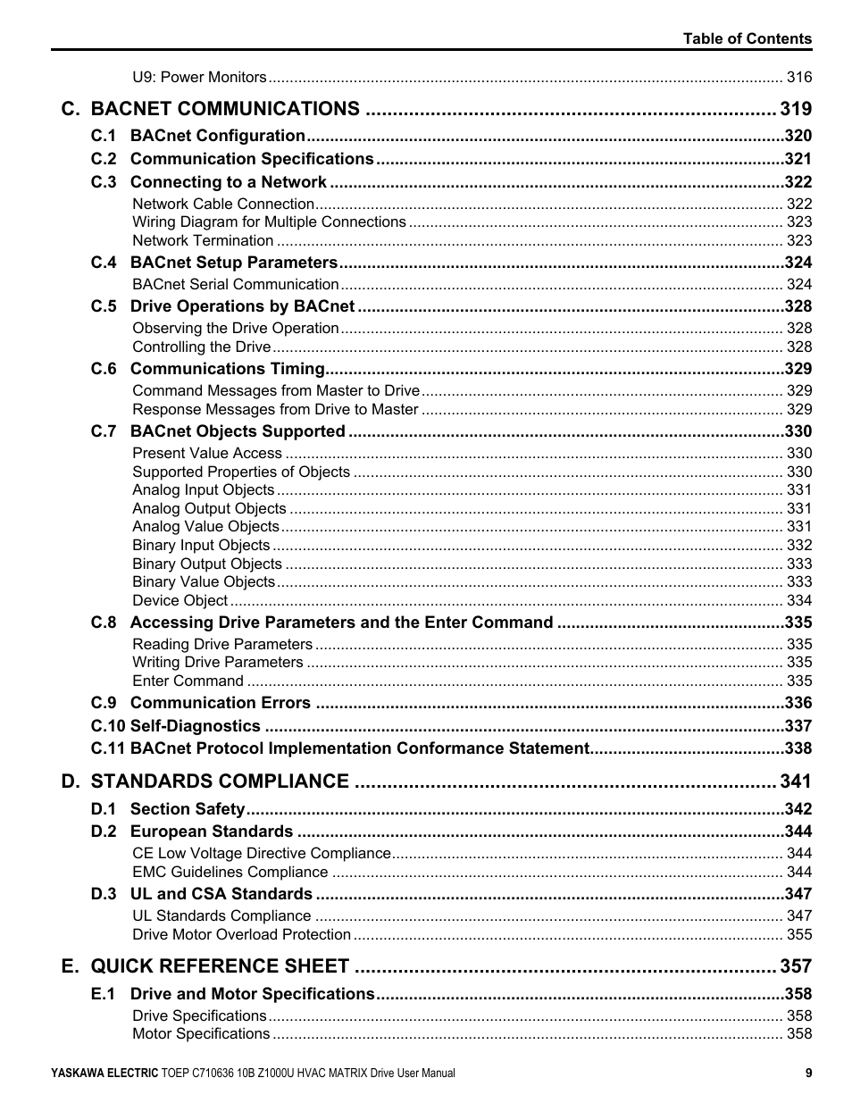 Yaskawa Z1000U User Manual | Page 9 / 378