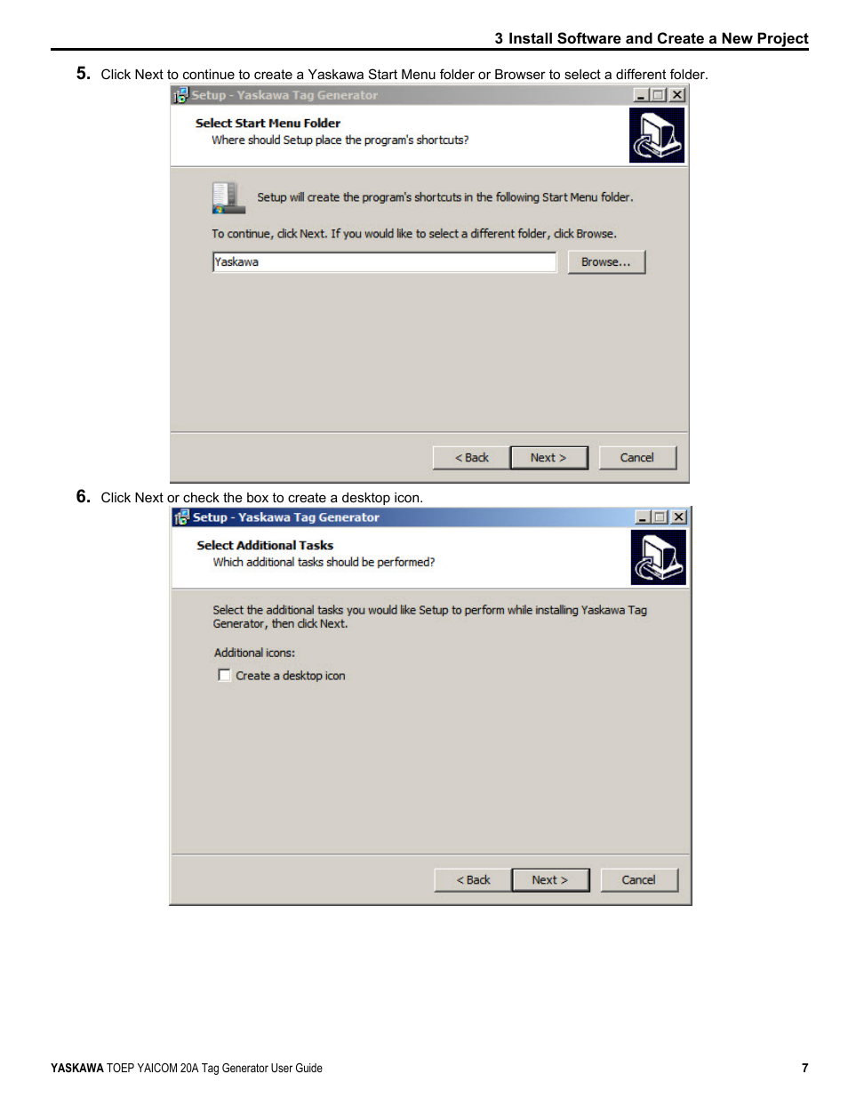 Yaskawa Tag Generator User Manual | Page 7 / 30