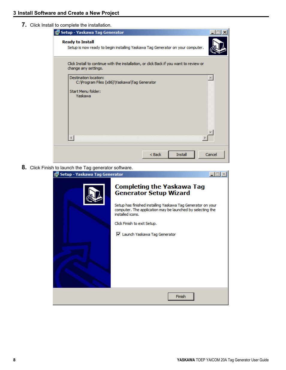 Yaskawa Tag Generator User Manual | Page 8 / 30