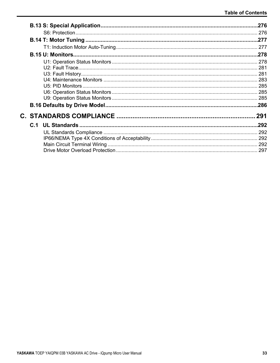 C. standards compliance | Yaskawa iQpump Micro User Manual | Page 33 / 300