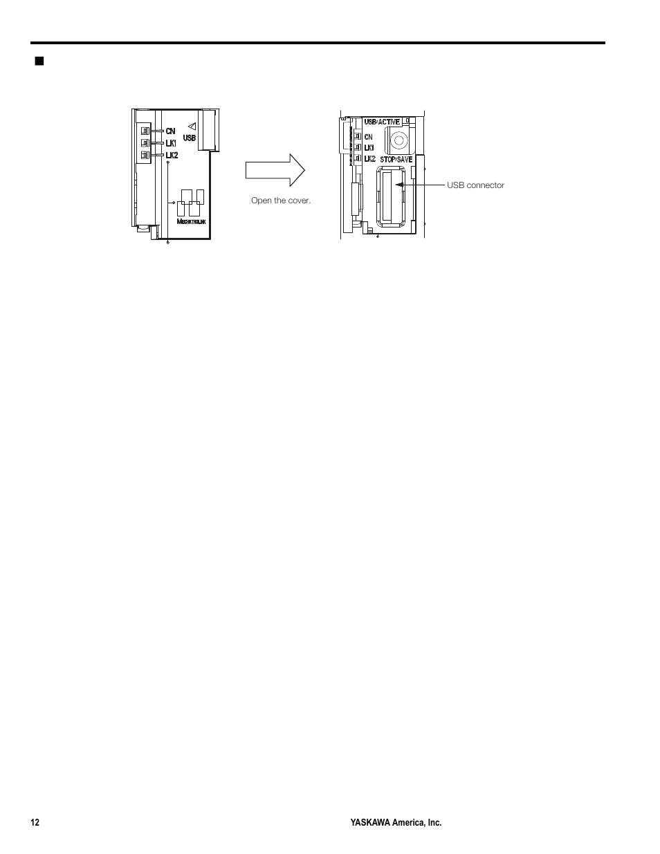 Usb connector | Yaskawa MP3300iec User Manual | Page 12 / 82