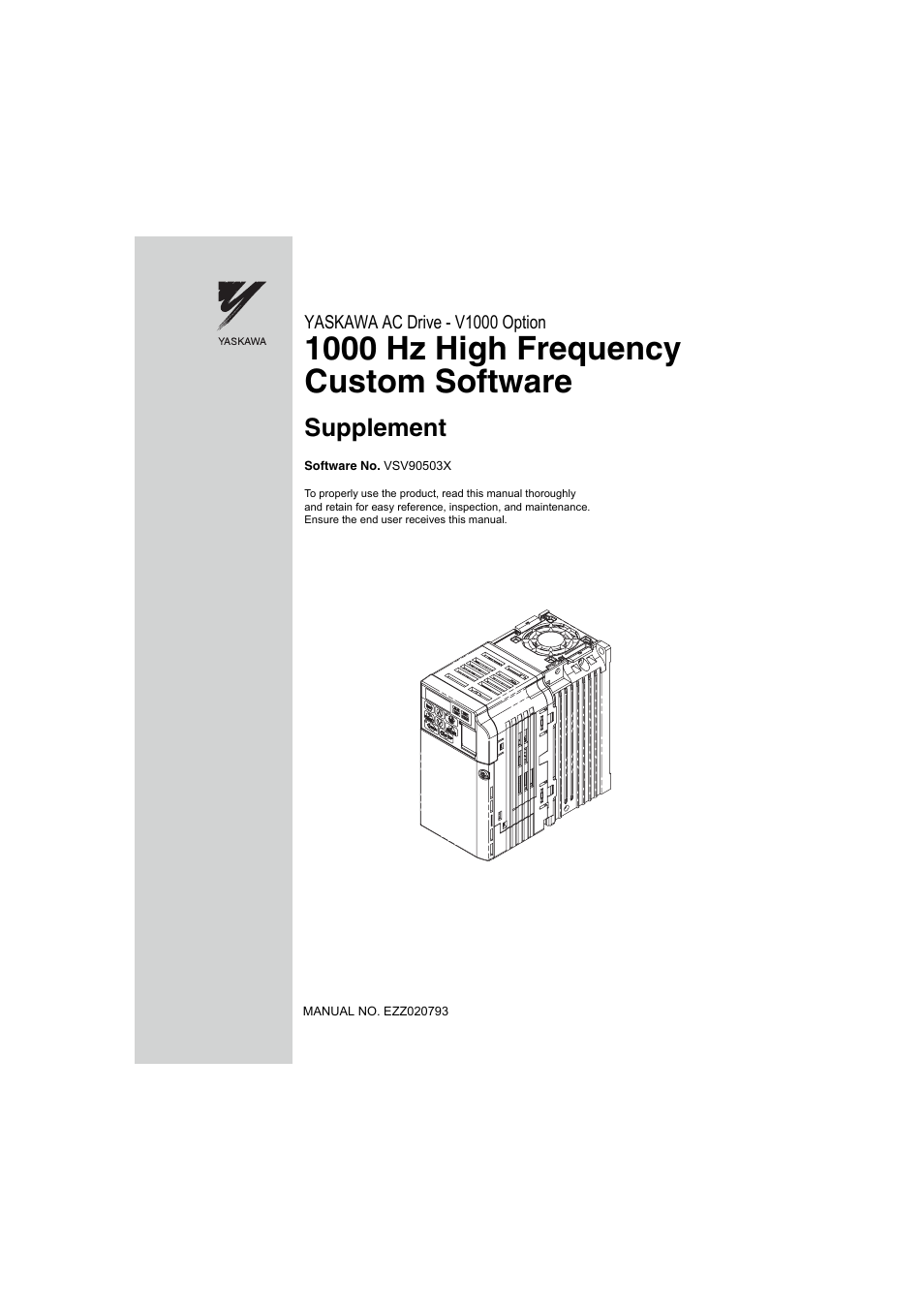 Yaskawa 1000 Hz High Frequency User Manual | 18 pages