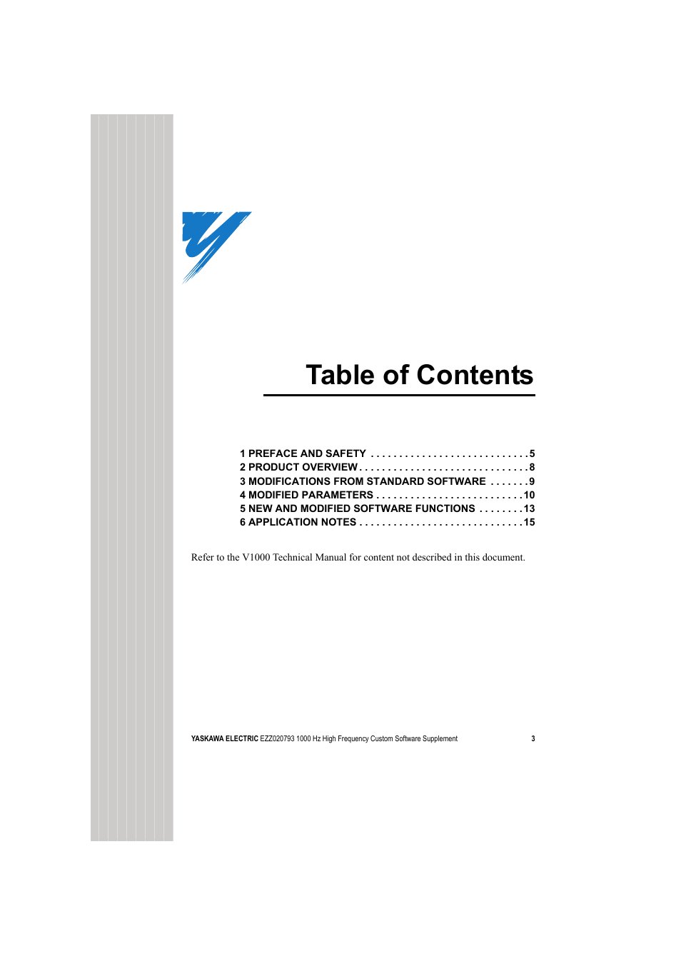Yaskawa 1000 Hz High Frequency User Manual | Page 3 / 18