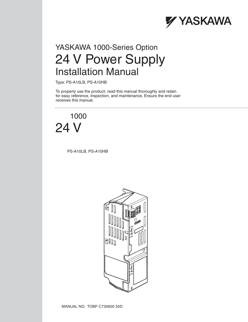 Yaskawa 1000 Series Drive Option User Manual | 39 pages