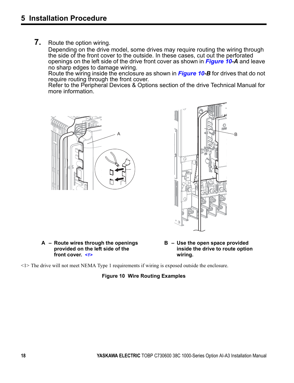 5 installation procedure | Yaskawa 1000 Series Drive Option - Analog Input User Manual | Page 18 / 30