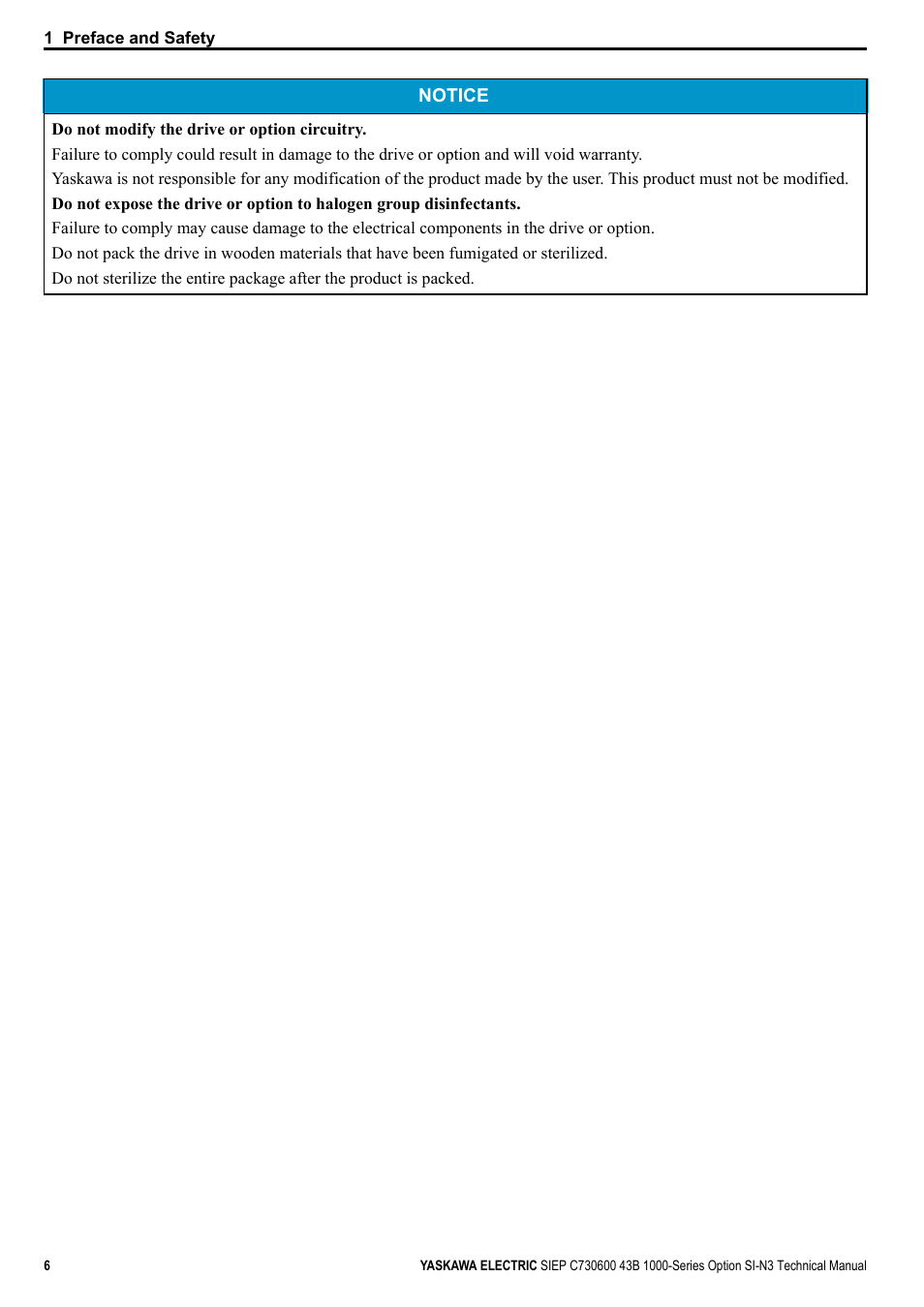 Yaskawa 1000 Series Drive Option - DeviceNet Technical Manual User Manual | Page 6 / 81