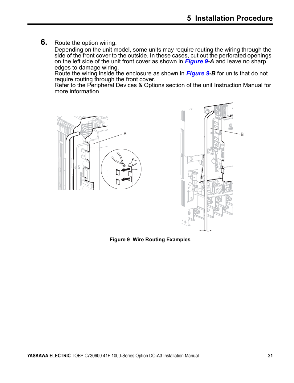 5 installation procedure | Yaskawa 1000 Series Drive Option - Digital Output Installation User Manual | Page 21 / 31