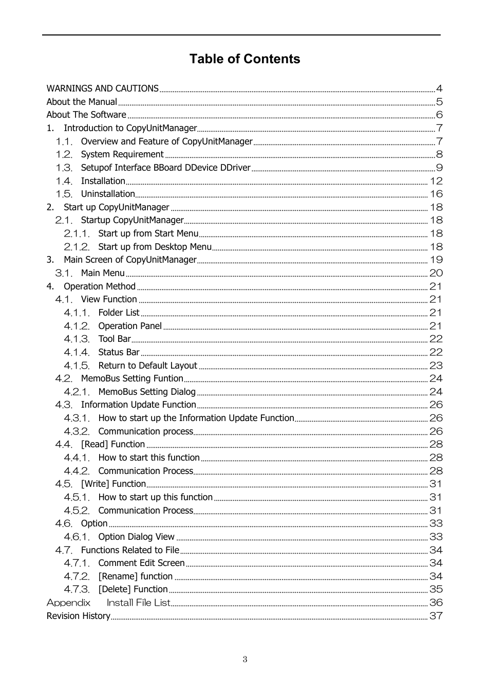 Yaskawa 1000 Series JVOP-181 Copy Unit Manager User Manual | Page 3 / 38