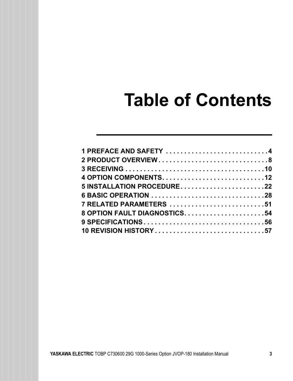 Yaskawa JVOP-180 LCD User Manual | Page 3 / 58