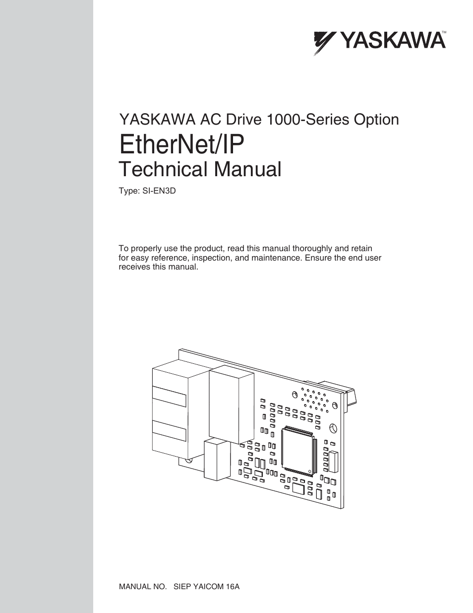 Yaskawa SI-EN3D User Manual | 68 pages