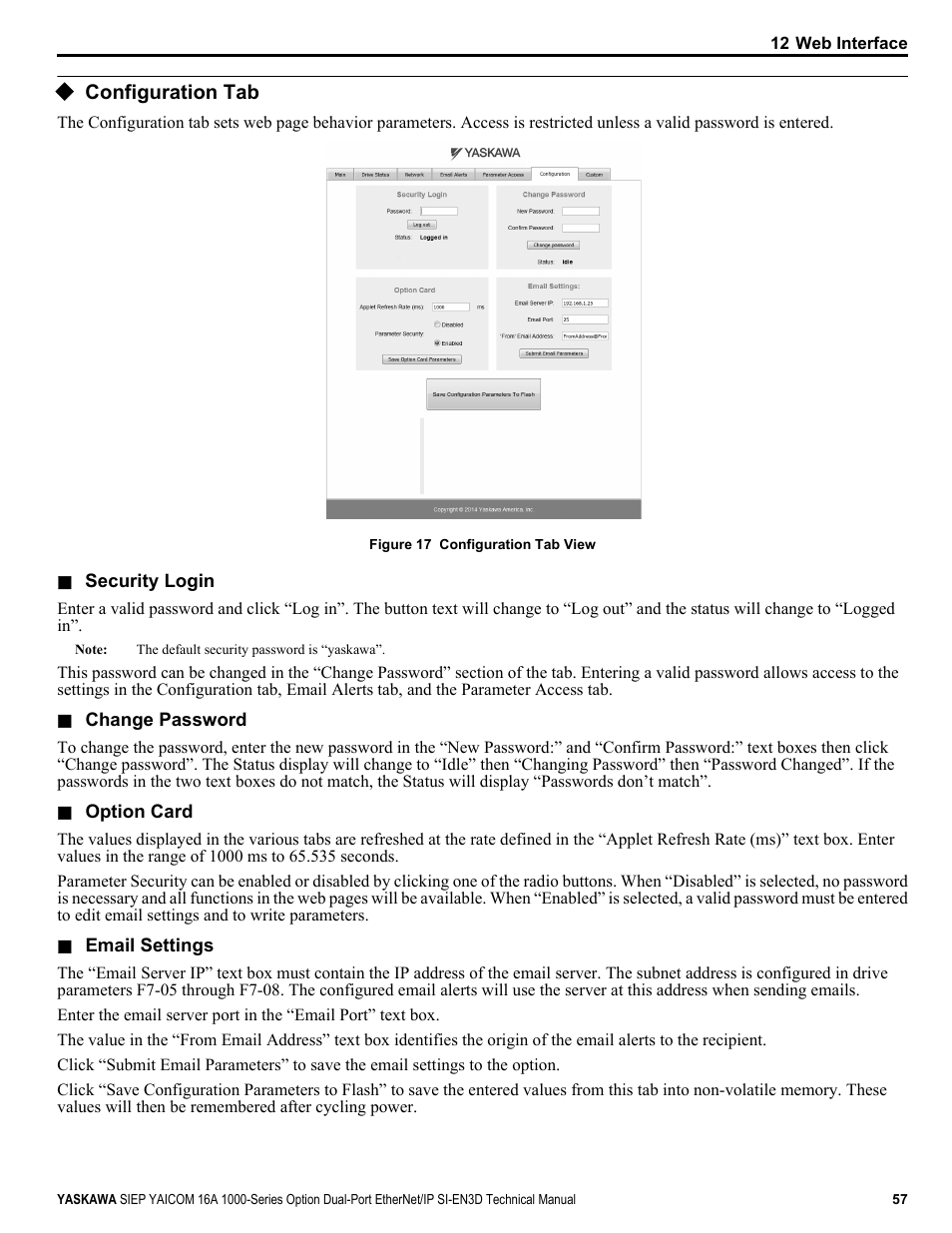 Configuration tab | Yaskawa SI-EN3D User Manual | Page 57 / 68