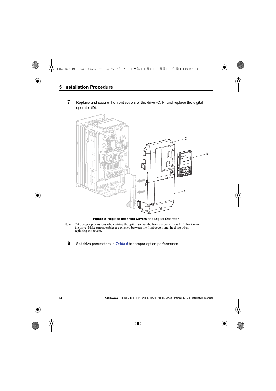 A1000 | Yaskawa SI-EN3 Installation User Manual | Page 24 / 54