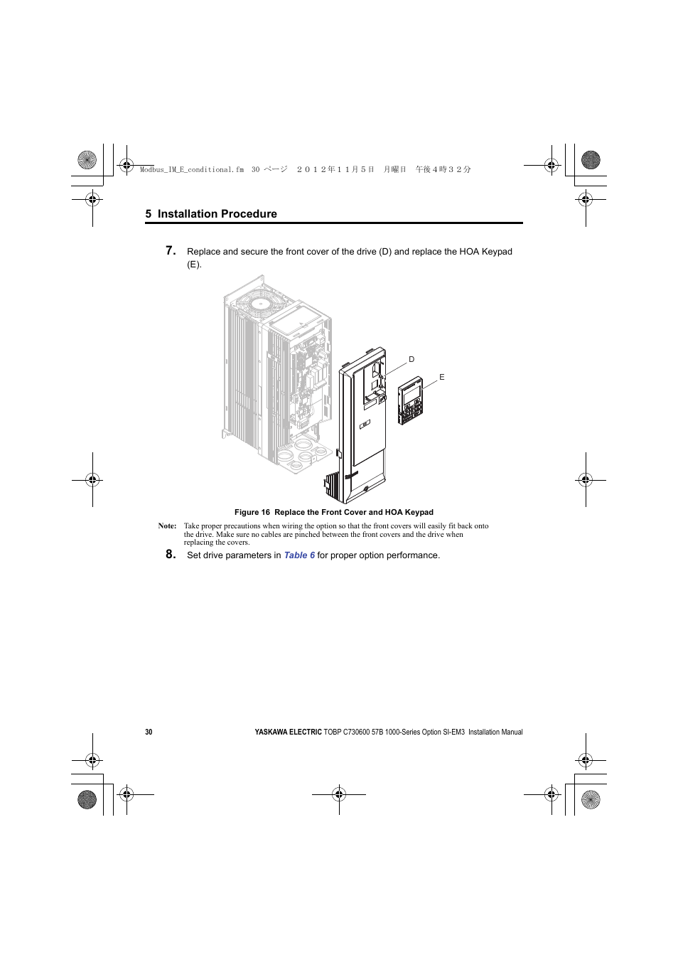 A1000 | Yaskawa Modbus TCP/IP Installation User Manual | Page 30 / 51