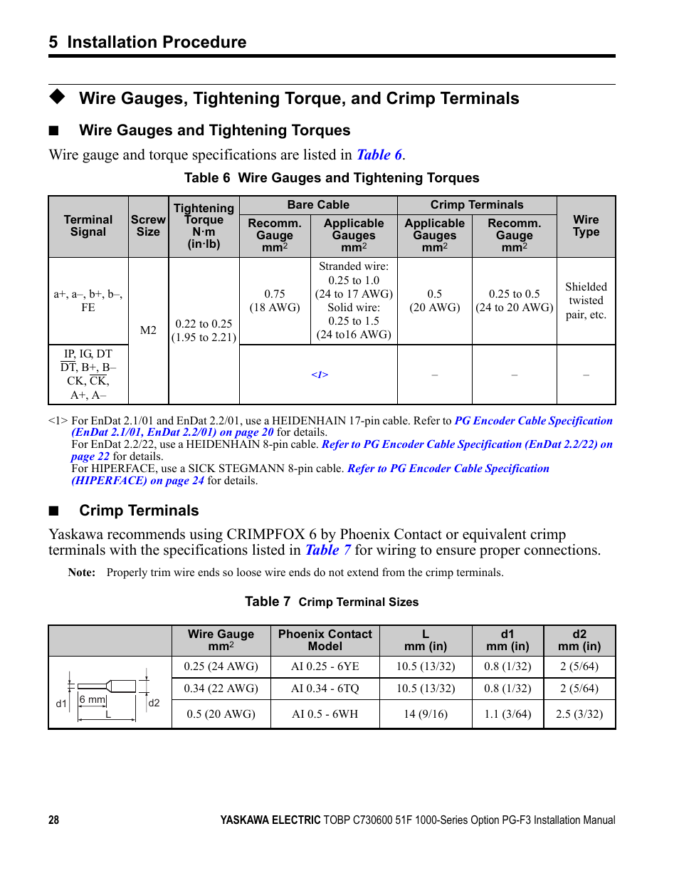 Refer to, To confir, 5 installation procedure | Yaskawa Option PG-F3 Motor Encoder Feedback User Manual | Page 28 / 45