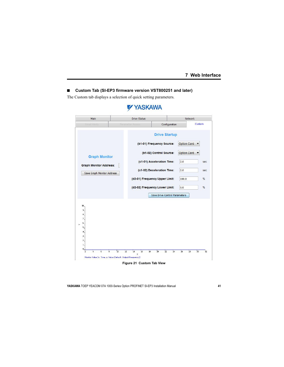 7 web interface | Yaskawa SI-EP3 PROFINET Installation User Manual | Page 41 / 56