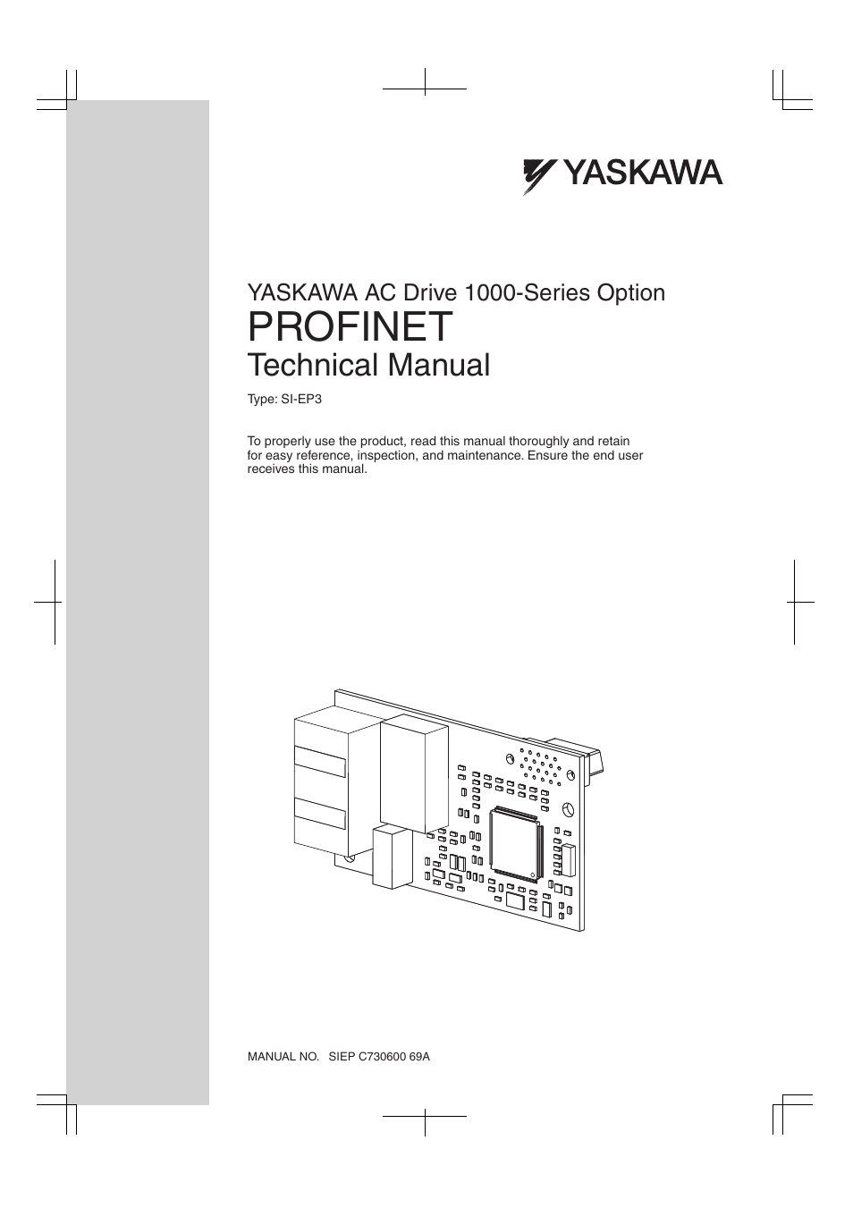 Yaskawa SI-EP3 PROFINET Technical Manual User Manual | 53 pages