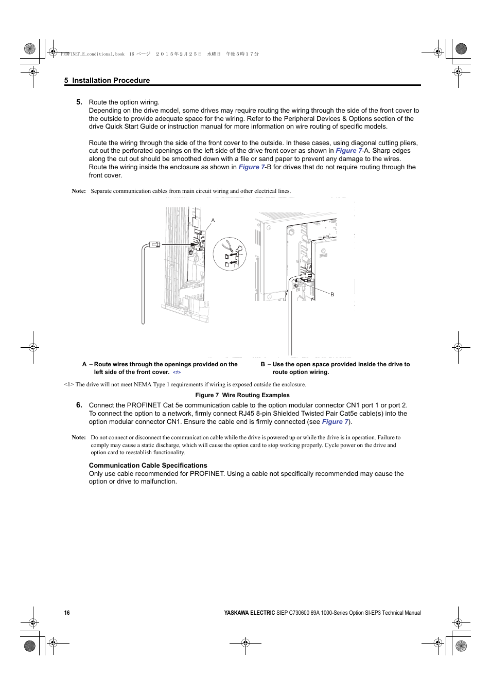Yaskawa SI-EP3 PROFINET Technical Manual User Manual | Page 16 / 53