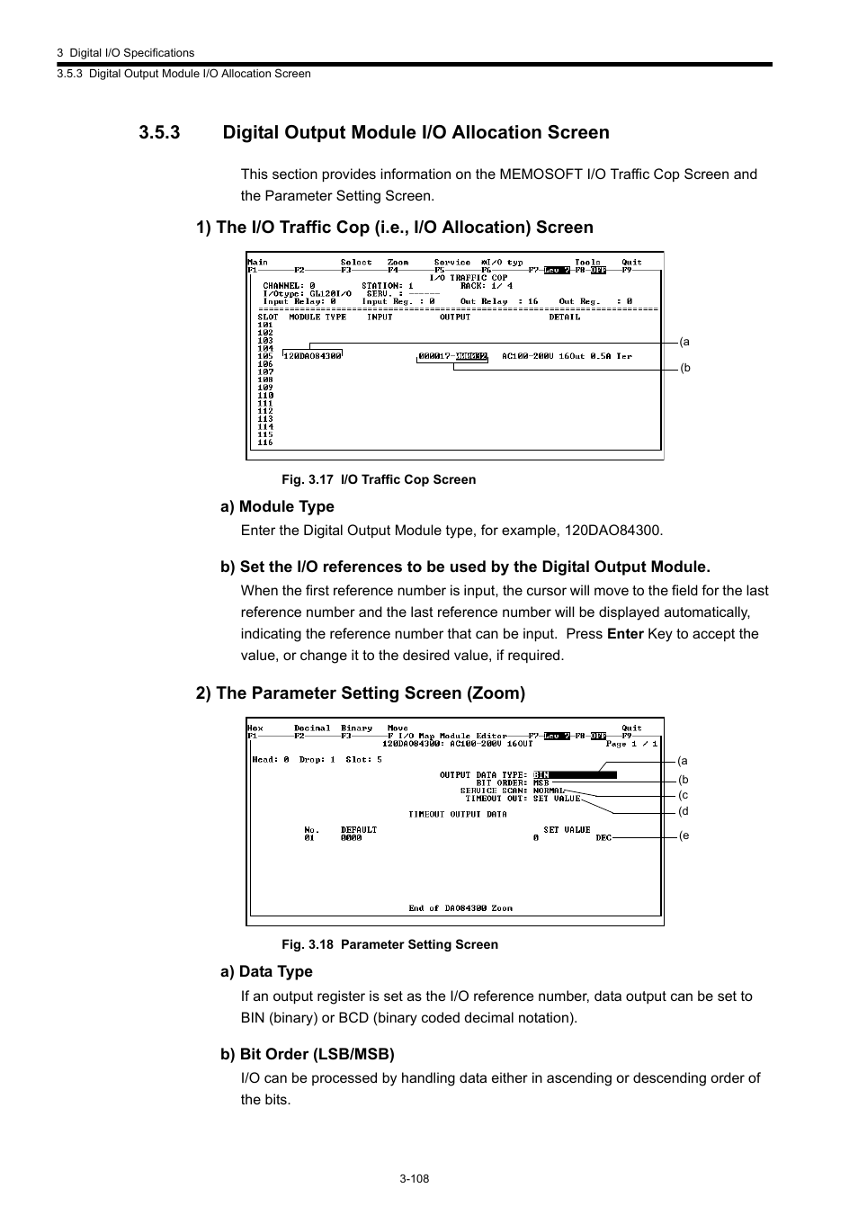 3 digital output module i/o allocation screen, 2) the parameter setting screen (zoom) | Yaskawa 120 Series I/O Modules User Manual | Page 138 / 308