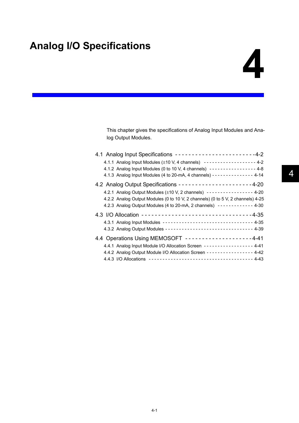4 analog i/o specifications, Analog i/o specifications | Yaskawa 120 Series I/O Modules User Manual | Page 148 / 308