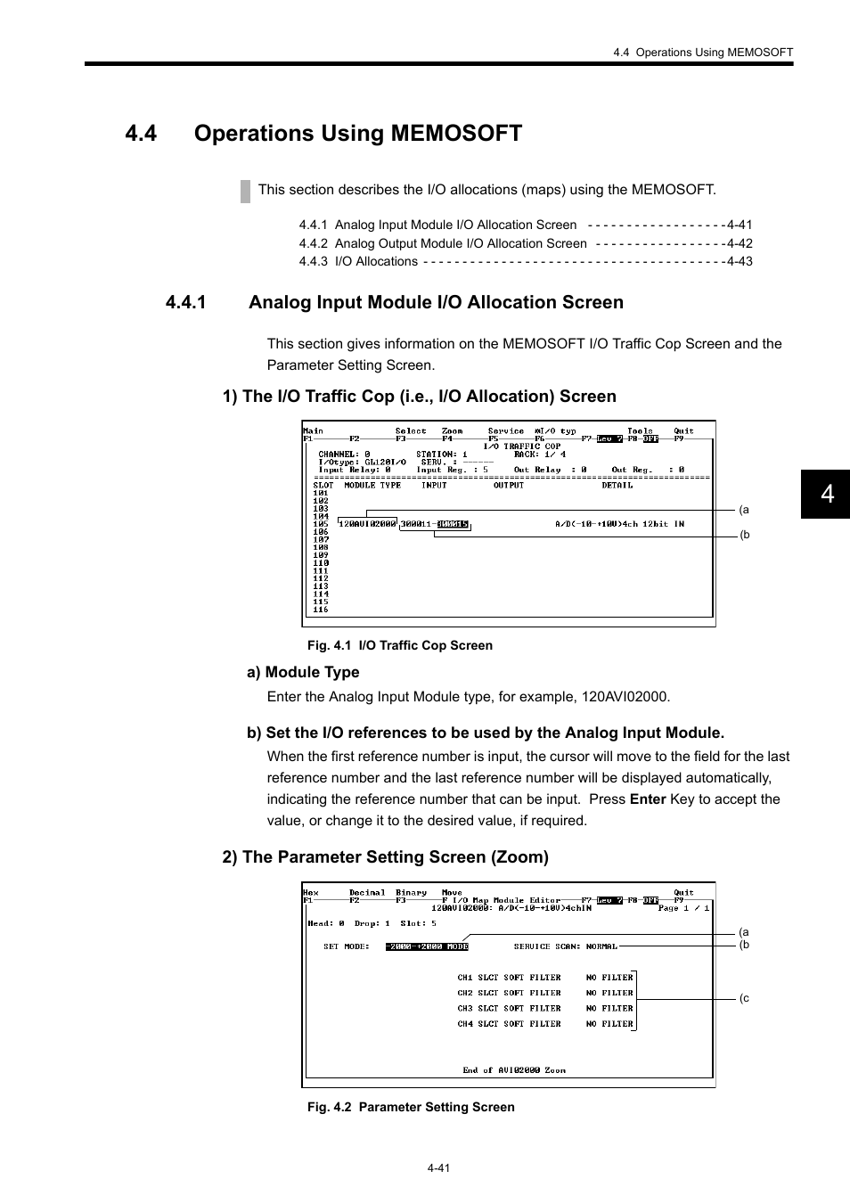 4 operations using memosoft, 1 analog input module i/o allocation screen | Yaskawa 120 Series I/O Modules User Manual | Page 188 / 308