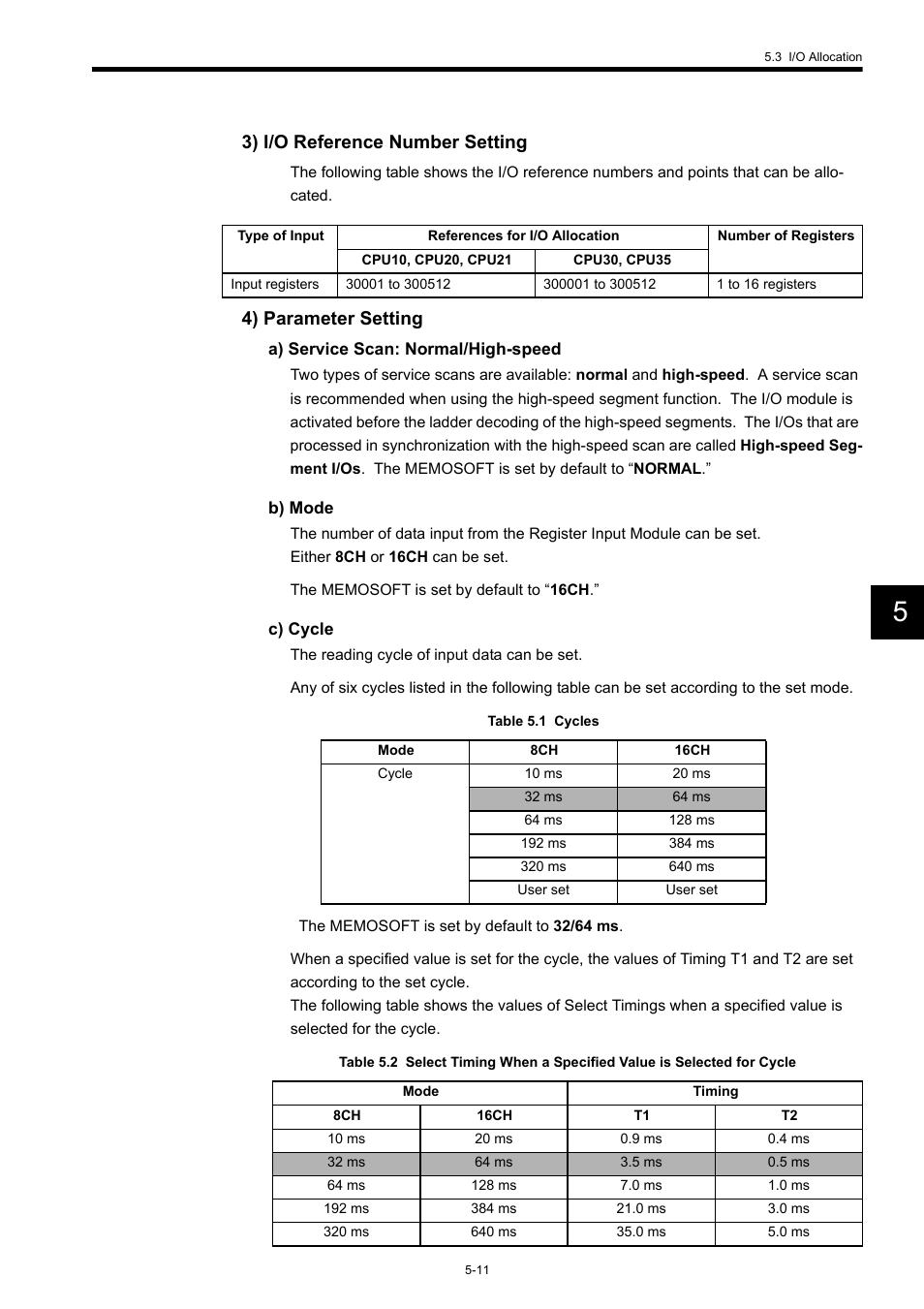 3) i/o reference number setting, 4) parameter setting | Yaskawa 120 Series I/O Modules User Manual | Page 209 / 308