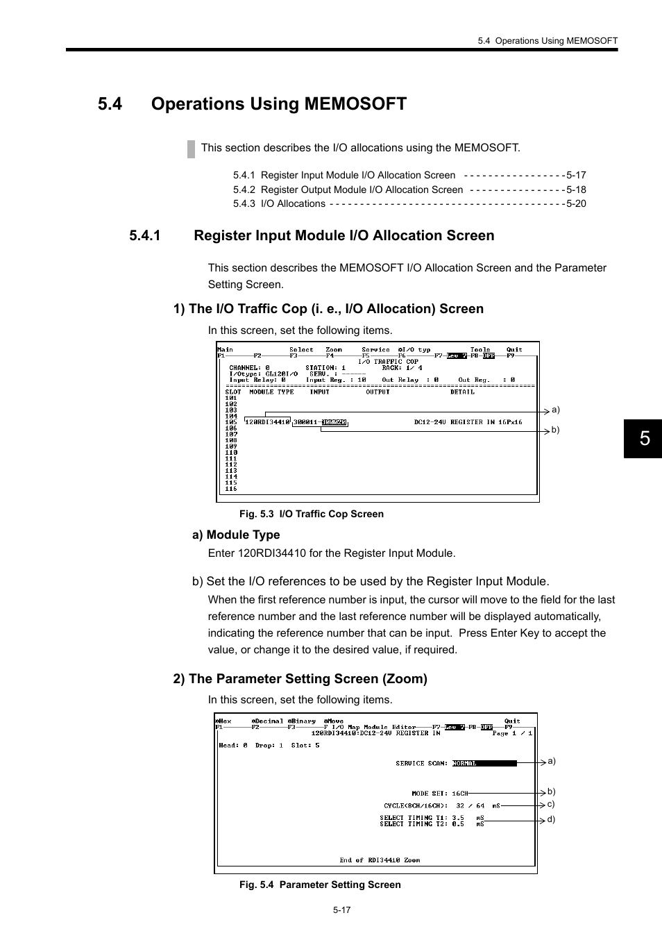 4 operations using memosoft, 1 register input module i/o allocation screen | Yaskawa 120 Series I/O Modules User Manual | Page 215 / 308