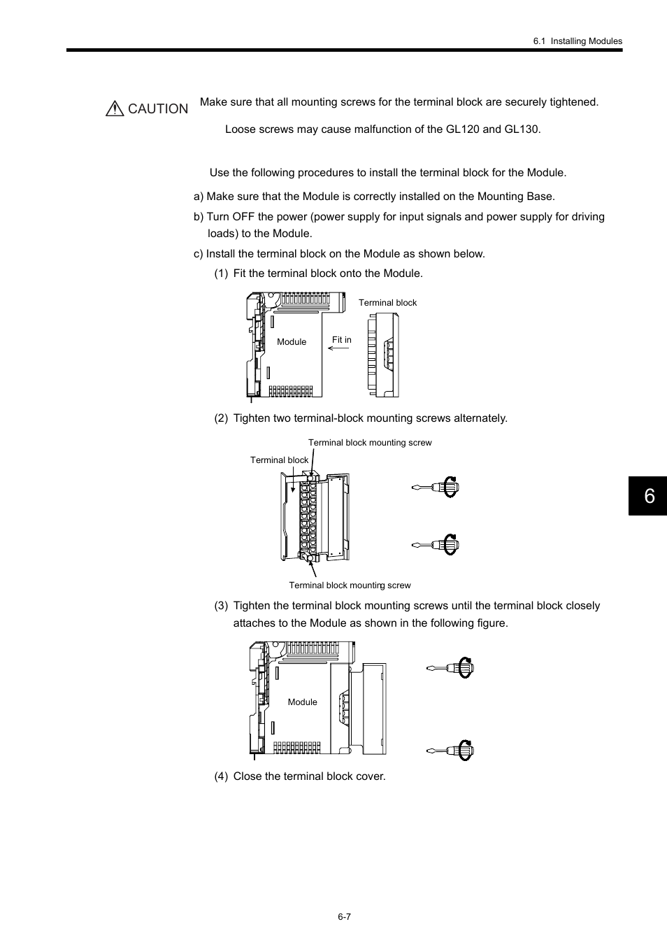 Caution | Yaskawa 120 Series I/O Modules User Manual | Page 234 / 308