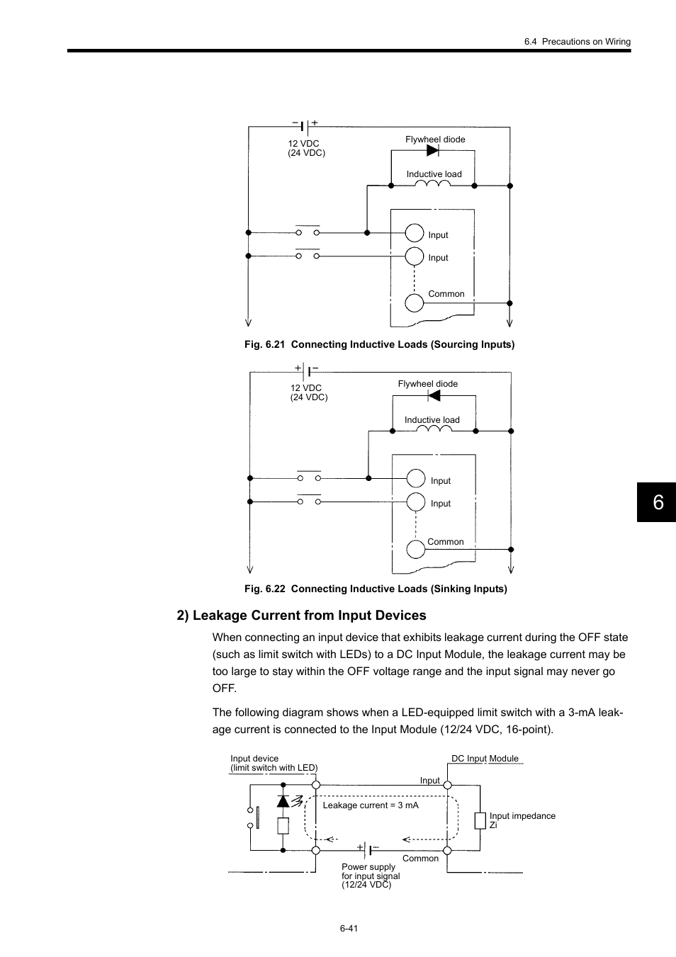 2) leakage current from input devices | Yaskawa 120 Series I/O Modules User Manual | Page 268 / 308