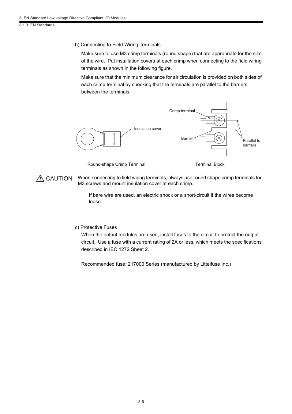Caution | Yaskawa 120 Series I/O Modules User Manual | Page 293 / 308
