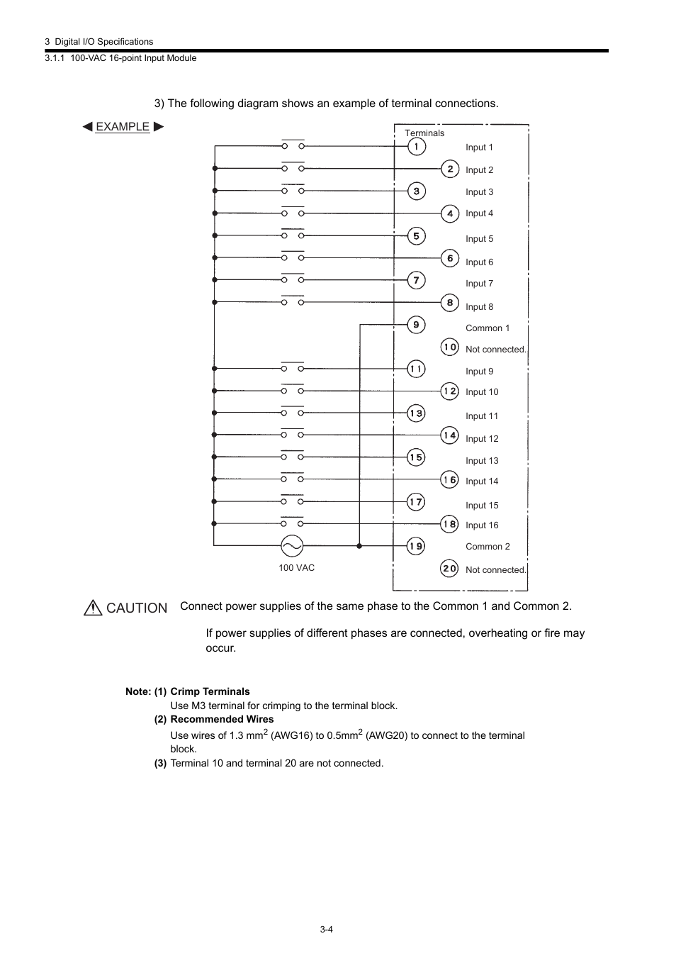 Caution | Yaskawa 120 Series I/O Modules User Manual | Page 34 / 308