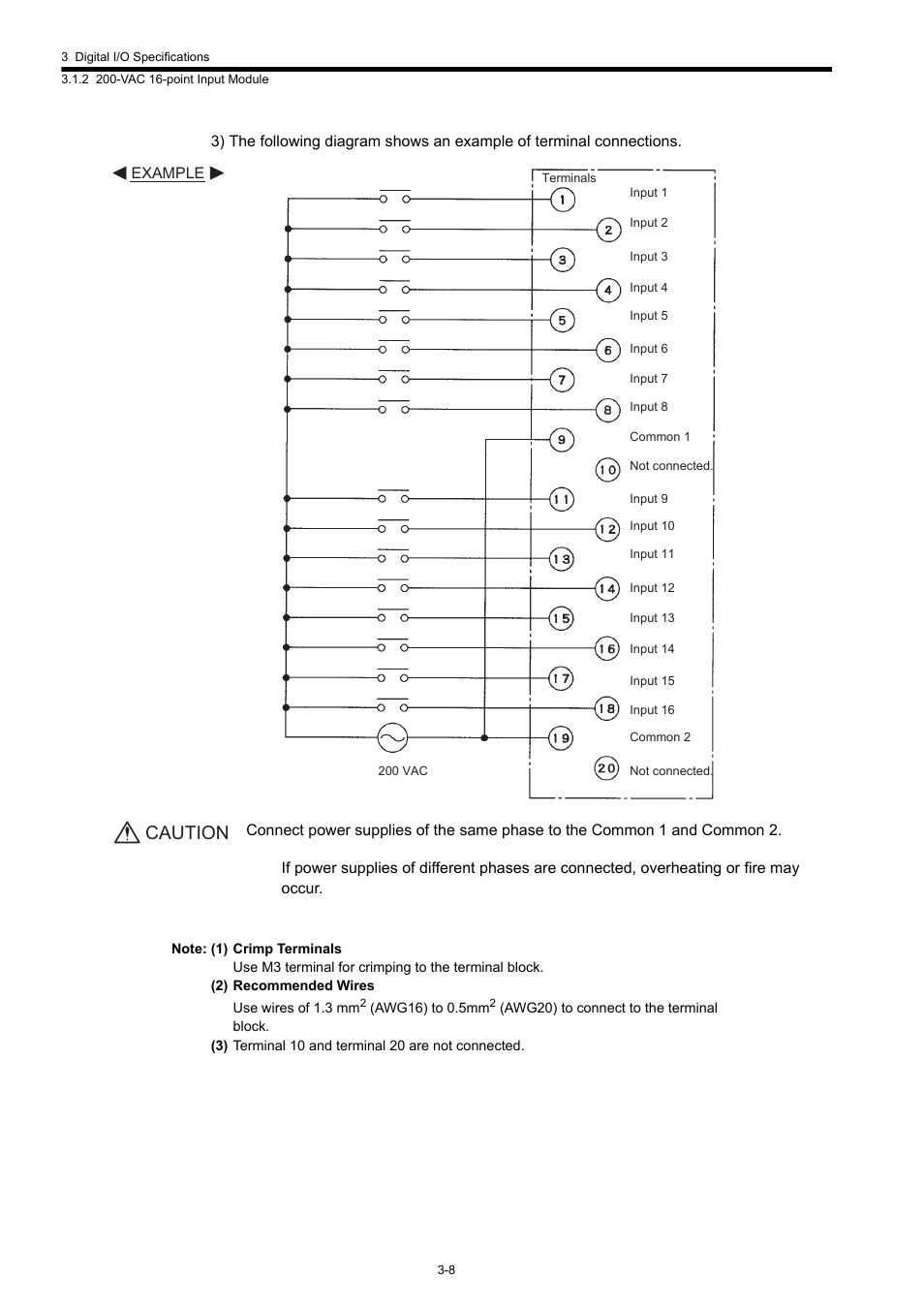 Caution | Yaskawa 120 Series I/O Modules User Manual | Page 38 / 308