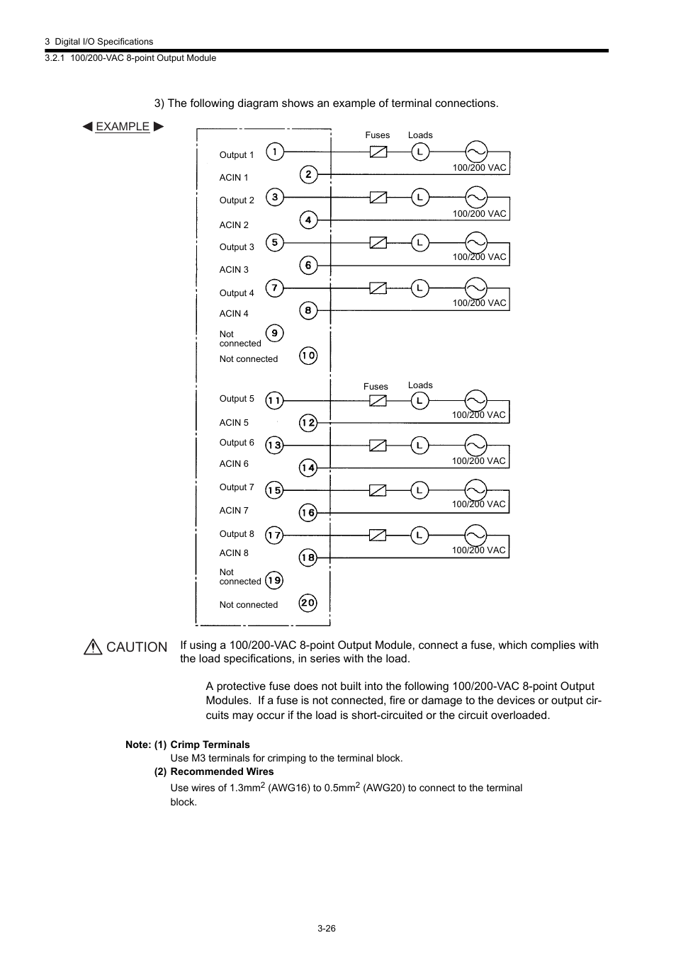 Caution | Yaskawa 120 Series I/O Modules User Manual | Page 56 / 308